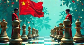Die Spieler auf dem internationalen Schachfeld: China vs. USA ️